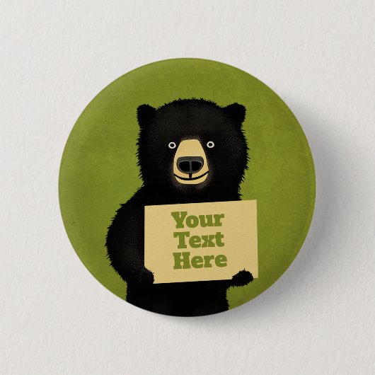 Grizzly Beer Ronde Button 5,7 Cm (Voorkant)
