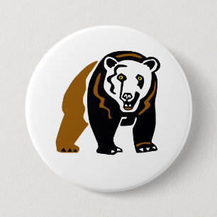Grizzly beer - ronde button 7,6 cm