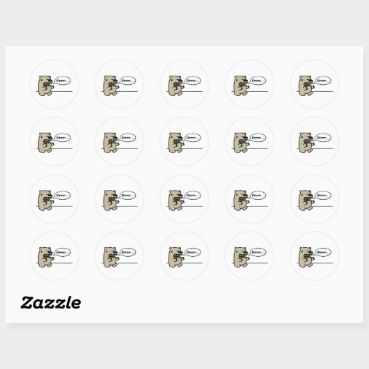 Grizzly Beer Ronde Sticker (Vel)