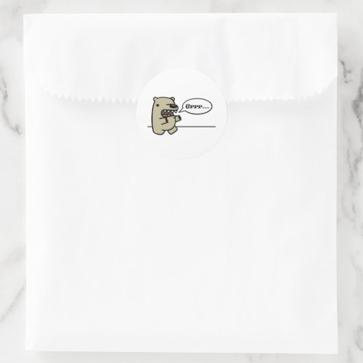 Grizzly Beer Ronde Sticker (Tas)