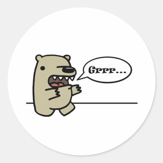 Grizzly Beer Ronde Sticker (Voorkant)