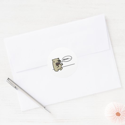 Grizzly Beer Ronde Sticker (Envelop)