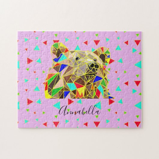Grizzly Beer Roze Legpuzzel (Horizontaal)