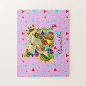 Grizzly Beer Roze Legpuzzel (Verticaal)