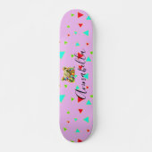 Grizzly Beer Roze Persoonlijk Skateboard (Voorkant)
