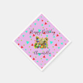 Grizzly Beer Roze Servet (Hoek)