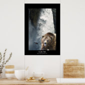 Grizzly Beer & Salmon Wildlife Supporter Poster (Keuken)
