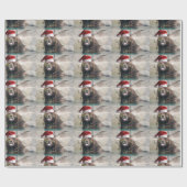 Grizzly Beer Santa Claus Cadeaupapier (Vlak)