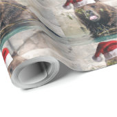 Grizzly Beer Santa Claus Cadeaupapier (Rol Hoek)