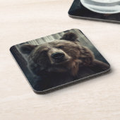 Grizzly Beer schilderij Bier Onderzetter (Linkerzijde)