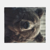 Grizzly Beer schilderij Fleece Deken (Voorkant (Horizontaal))