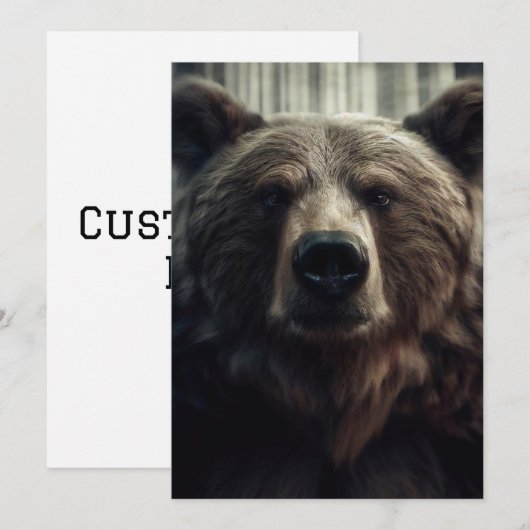 Grizzly Beer schilderij Kaart (Voorkant / Achterkant)