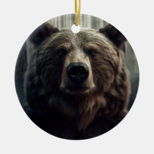 Grizzly Beer schilderij Keramisch Ornament (Voorkant)