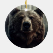 Grizzly Beer schilderij Keramisch Ornament (Achterkant)