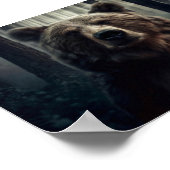 Grizzly Beer schilderij Poster (Hoek)