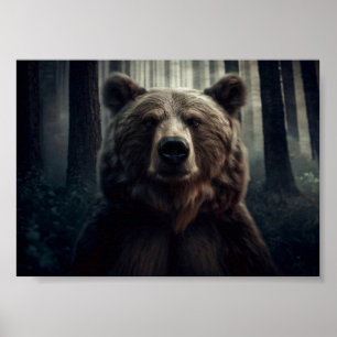 Grizzly Beer schilderij Poster
