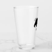 Grizzly Beer Silhouet met aangepaste tekst Glas (Rechts)