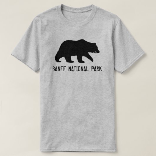 Grizzly Beer Silhouette Banff National Park T-shirt (Design voorkant)