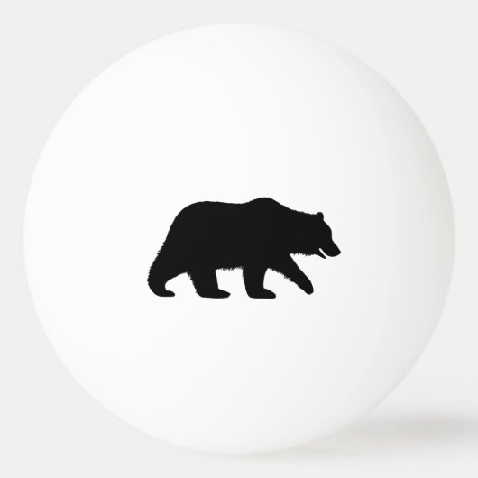 Grizzly Beer Silhouette Pingpongbal (Voorkant)