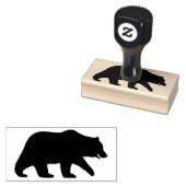 Grizzly Beer Silhouette Wilde Dier Rubberstempel (Gestempeld)