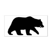 Grizzly Beer Silhouette Wilde Dier Rubberstempel (Afrduk)