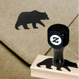 Grizzly Beer Silhouette Wilde Dier Rubberstempel