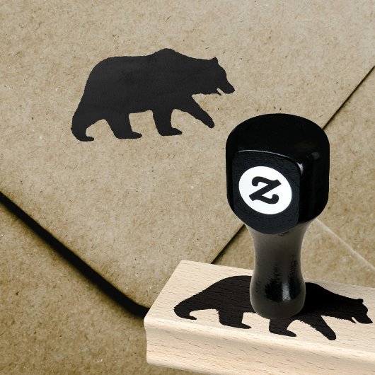 Grizzly Beer Silhouette Wilde Dier Rubberstempel