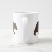 Grizzly Beer Silhouette | Wilde dieren Grote Koffiekop (Achterkant)