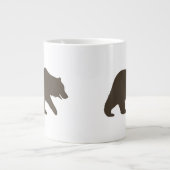 Grizzly Beer Silhouette | Wilde dieren Grote Koffiekop (Voorkant)