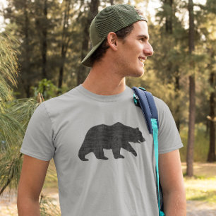 Grizzly Beer Silhouette Wilde dieren Wilde die T-shirt