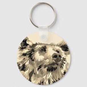 Grizzly beer sleutelhanger