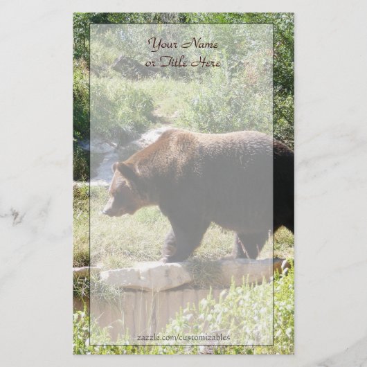Grizzly Beer Stationery Briefpapier (Voorkant)