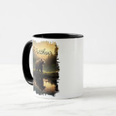 Grizzly Beer Sunset Lake Reflection Mok (Voorkant links)