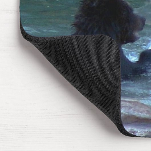 Grizzly Beer Swimming Party Mousepad Muismat (Hoek)