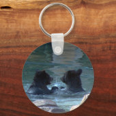 Grizzly Beer Swimming Party Sleutelhanger (Voorkant)