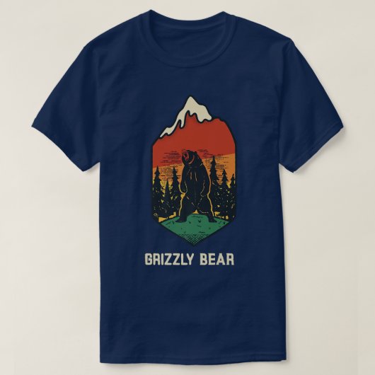 Grizzly Beer T-shirt Yellowstone National Park Pre (Design voorkant)