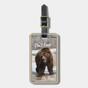 Grizzly Beer Tik niet op mijn Bagagelabel van Bags