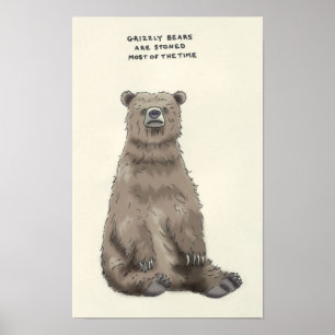 grizzly beer trivia poster