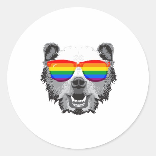 Grizzly Beer Trots Ronde Sticker (Voorkant)