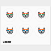 Grizzly Beer Trots Ronde Sticker (Vel)