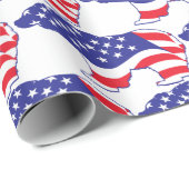 Grizzly Beer USA Flag Cadeaupapier (Rol Hoek)