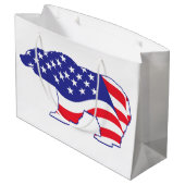 Grizzly Beer USA Flag Groot Cadeauzakje (Achterkant Gekanteld)