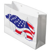 Grizzly Beer USA Flag Groot Cadeauzakje (Voorkant Gekanteld)