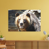 Grizzly Beer verpakt Canvas Print (Insitu (Woonkamer))