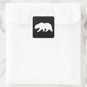Grizzly Beer Vierkante Sticker (Tas)