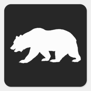 Grizzly Beer Vierkante Sticker