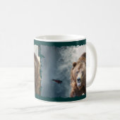 Grizzly Beer & Waterfall Dierenliefhebber Art Mok (Voorkant rechts)