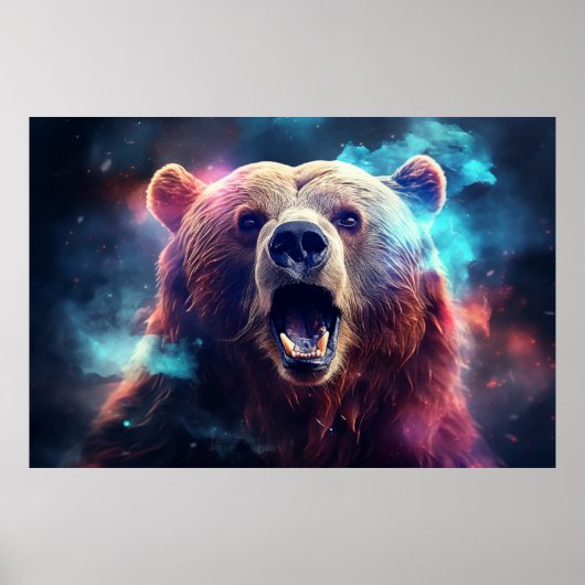 Grizzly Beer Wild Animal Majestic Wilderness Art Poster (Voorkant)