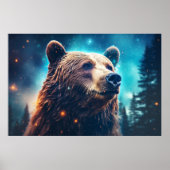 Grizzly Beer Wild Animal Majestic Wilderness Art Poster (Voorkant)