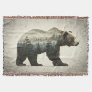 Grizzly Beer Wilderness Art Deken